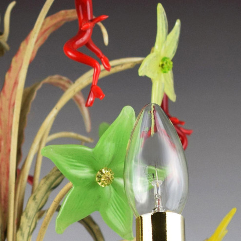 "Corallo" lampara de araña de Murano - 5 luces