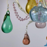 "Mela Bianca" lustre en cristal de Murano - 6 lumières