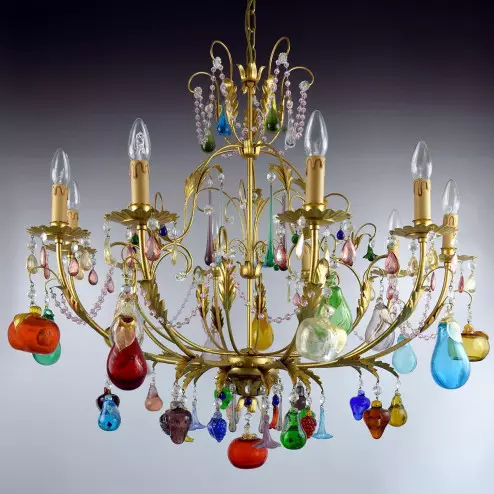 "Mela D'Oro" lustre en cristal de Murano