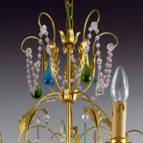 "Mela D'Oro" Murano glass chandelier - 8 lights