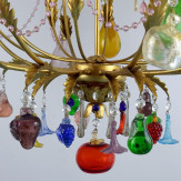 "Mela D'Oro" lampara de araña de Murano - 8 luces
