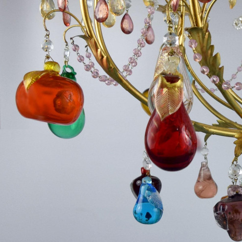 "Mela D'Oro" Murano glass chandelier - 8 lights