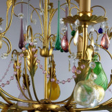 "Mela D'Oro" lampara de araña de Murano - 8 luces
