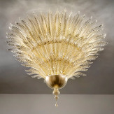 Fantastico lampara de techo de Murano - 18 luces - color oro