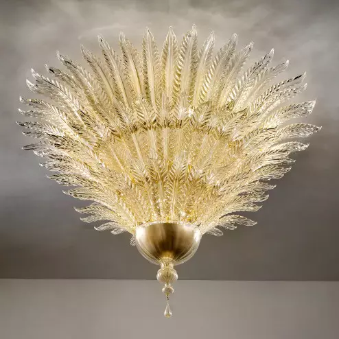 Fantastico Murano glass ceiling light - 6 lights - gold color