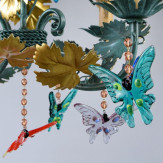 "Farfalle" lampara de araña de Murano - 4 luces