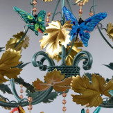"Farfalle" lustre en cristal de Murano - 4 lumières
