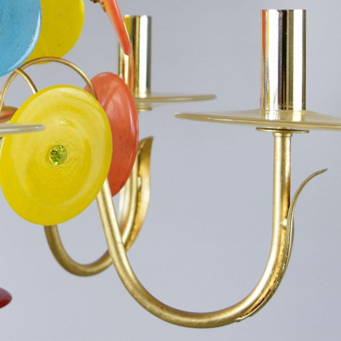 "Disco D'Oro" Murano glass chandelier - 5 lights