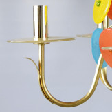 "Disco D'Oro" lampara de araña de Murano - 5 luces