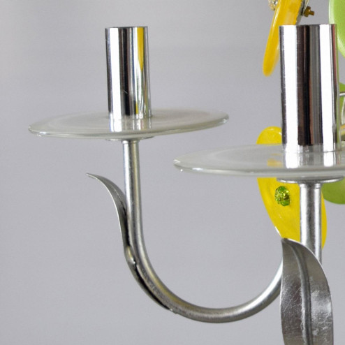 "Disco D'Argento" Murano glass chandelier - 5 lights