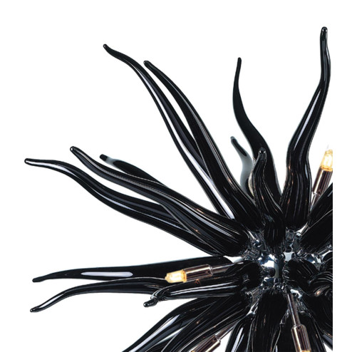 "Seduzione" suspension en verre de Murano - 9 lumières - noir