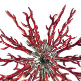 "Barriera Corallina" lámpara colgante en cristal de Murano - 9 luces - rojo