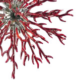 "Barriera Corallina" Murano glas hangeleuchte - 9 flammig - rot
