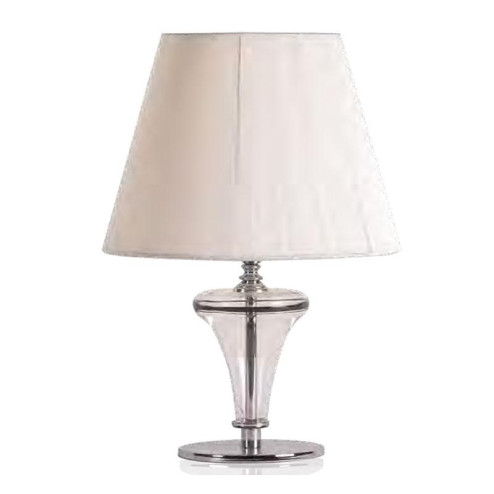 "Elvira" Murano glass table lamp - 1 light - transparent and black