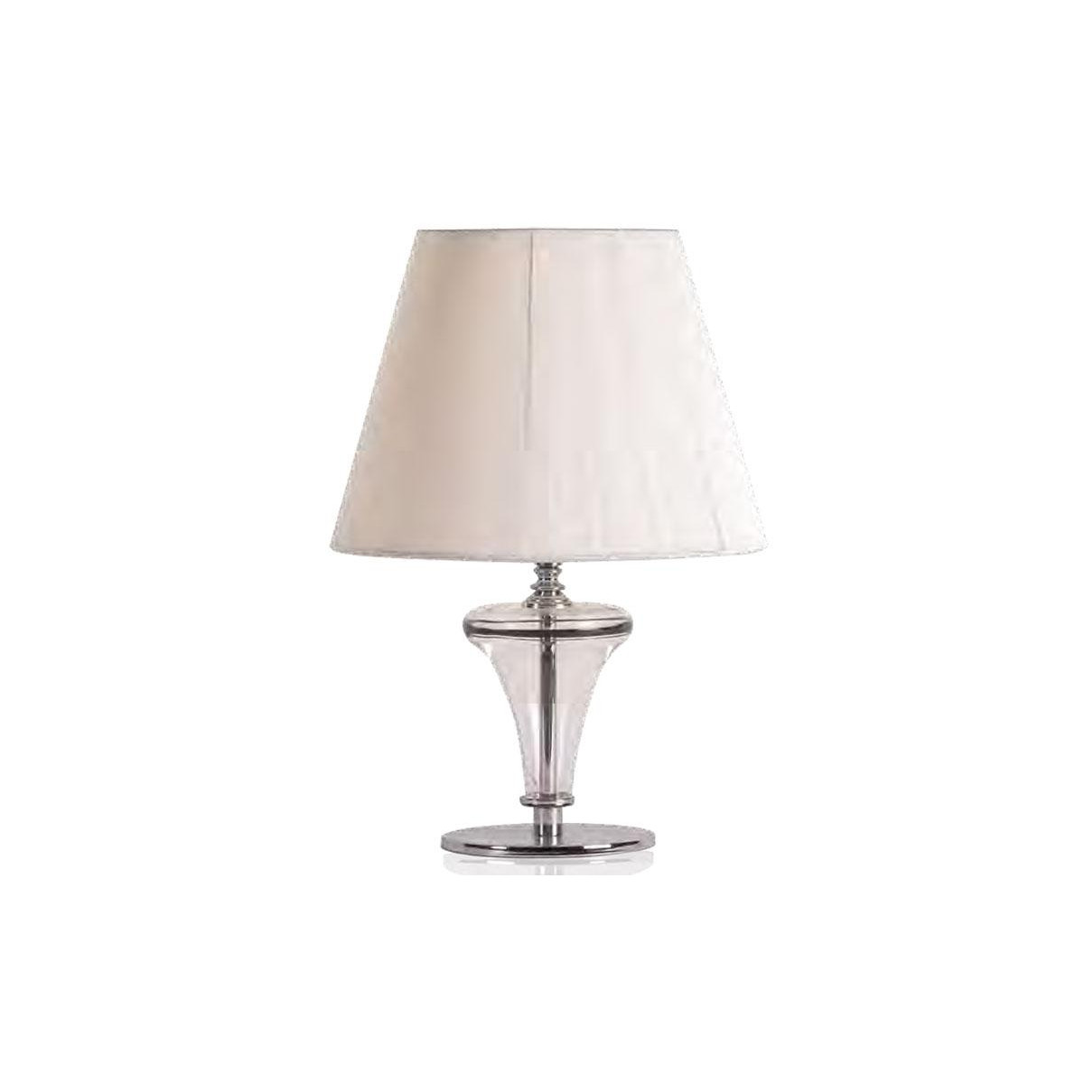 "Elvira" Murano glass table lamp - 1 light - transparent and black