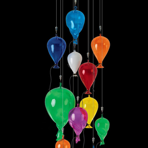 "Palloncini" suspension en verre de Murano - 4 lumières - multicolor