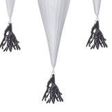 "Picche" lámpara colgante en cristal de Murano - 5 luces - transparente