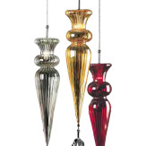 "Picche Colorate" lámpara colgante en cristal de Murano - 3 luces -