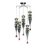 "Picche Colorate" lámpara colgante en cristal de Murano - 5 luces -