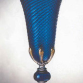 "Corneo" Murano Trinkglas - blau
