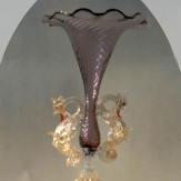 "Drago Ambrato" vaso en cristal de Murano - ámbar