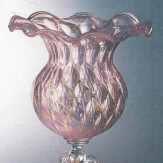 "Drappo" vaso en cristal de Murano - rosa
