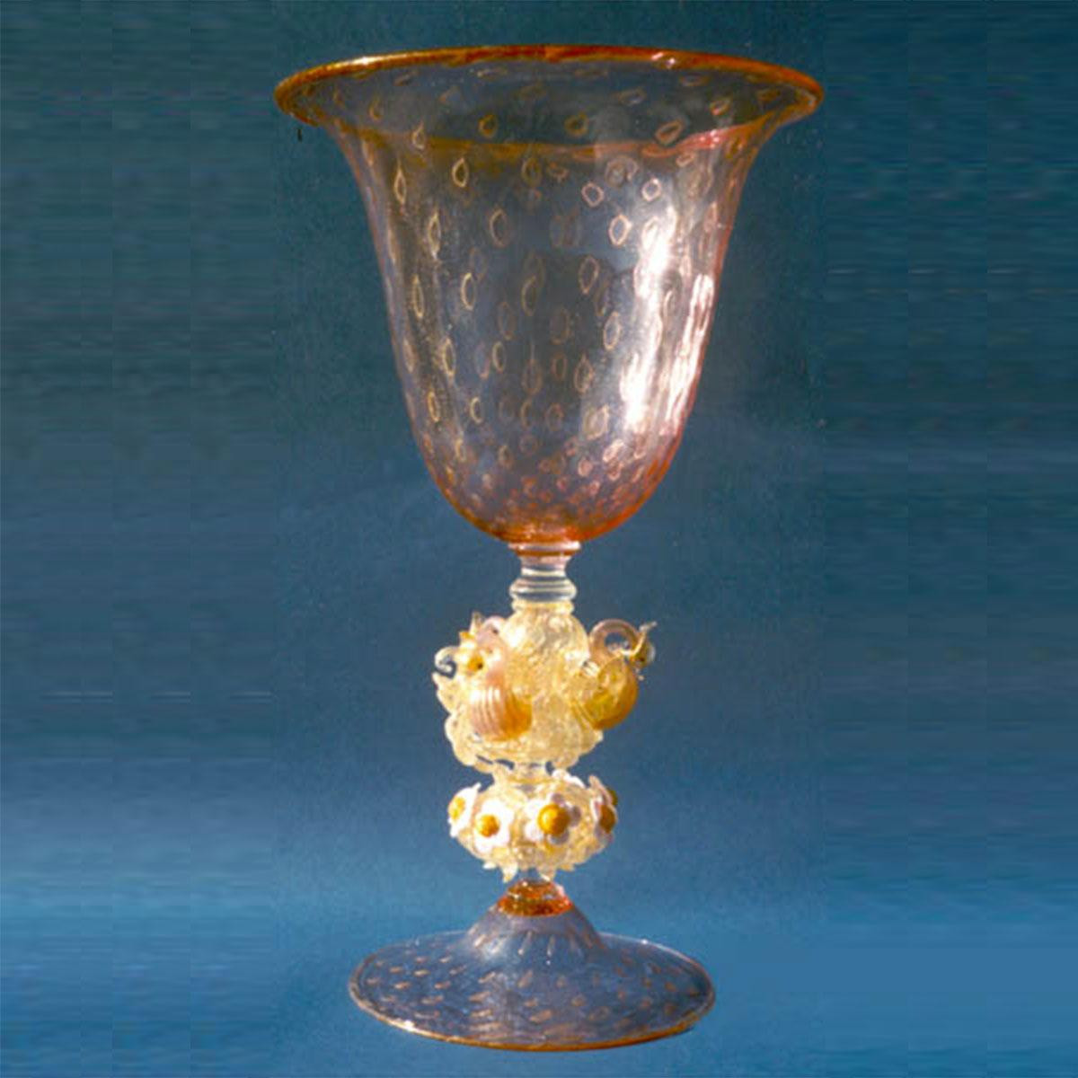 "Cigno" vaso en cristal de Murano - rosa