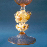 "Cigno" vaso en cristal de Murano - rosa