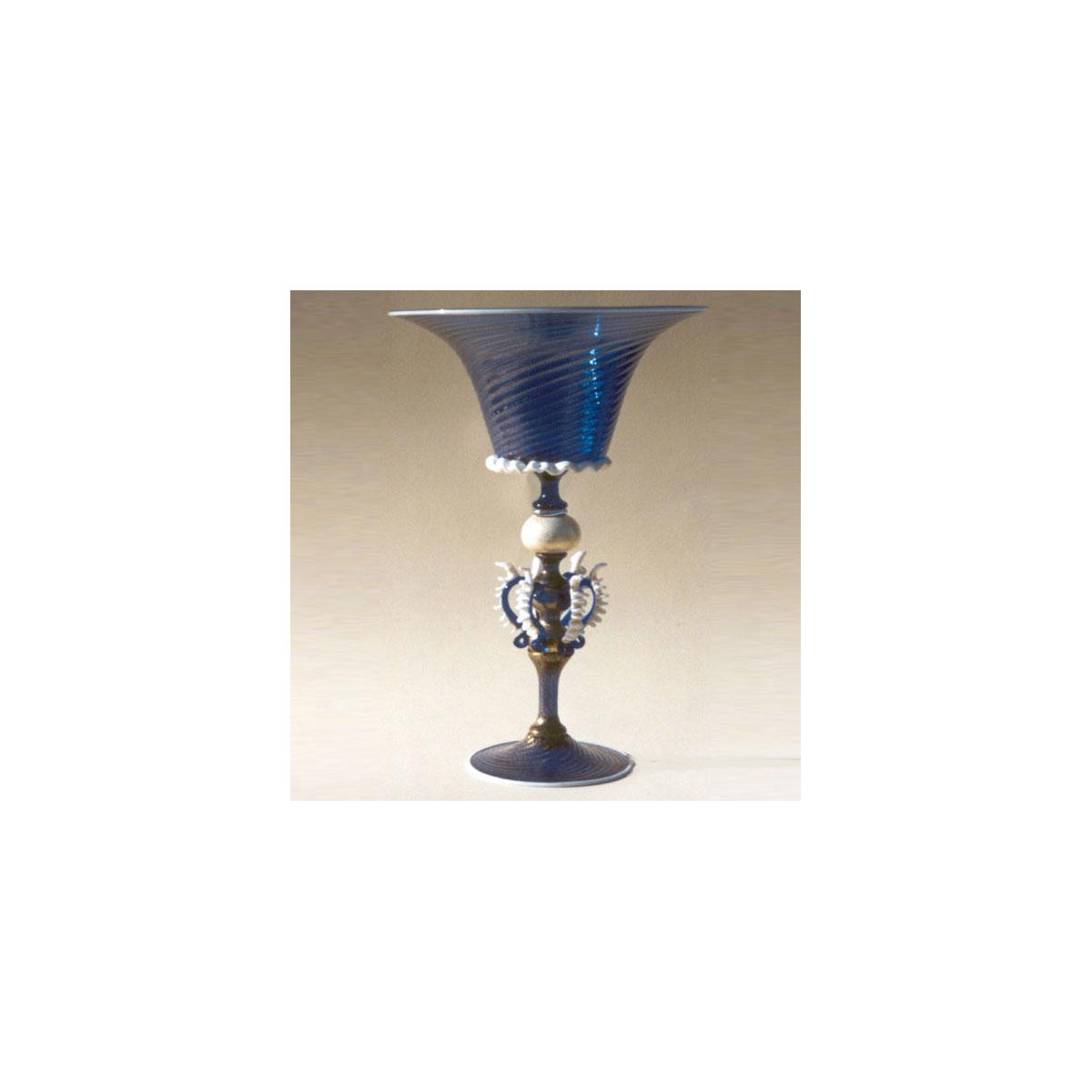"Ardito" Murano drinking glass - blue