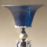 "Ardito" Murano Trinkglas - blau