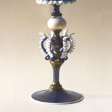 "Ardito" Murano Trinkglas - blau