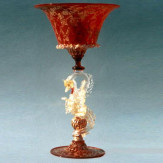 "Dragone" verre en cristal de Murano - rouge