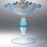 "Draghi Azzurri" vaso en cristal de Murano - azul