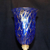 "Cigno Bianco" Murano Trinkglas - blau