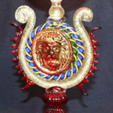 "Leone" Murano Trinkglas - rot