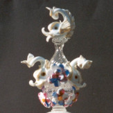 "Delfini" vaso en cristal de Murano - blanco