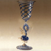 "Drago D'Acqua" Murano Trinkglas - blau