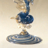 "Drago D'Acqua" vaso en cristal de Murano - azul