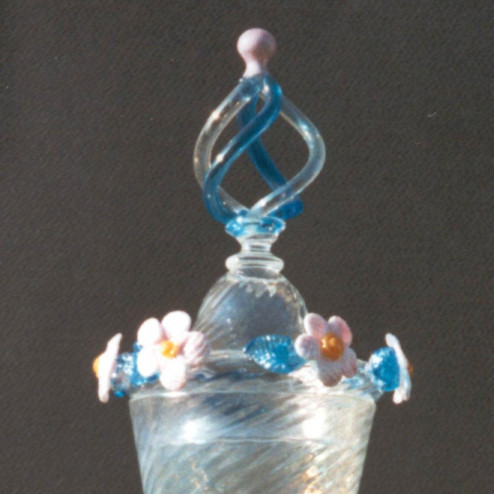 "Aureola" vaso en cristal de Murano - transparente