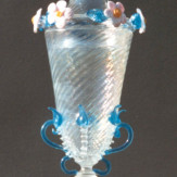 "Aureola" vaso en cristal de Murano - transparente