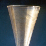 "Iris Cielo" vaso en cristal de Murano - transparente