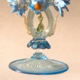 "Acqua" Murano Trinkglas - blau