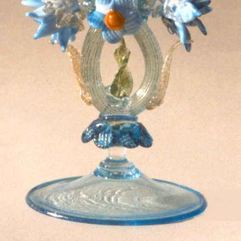 "Acqua" vaso en cristal de Murano - azul