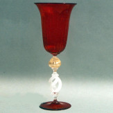 "Equilibrio" vaso en cristal de Murano - rojo