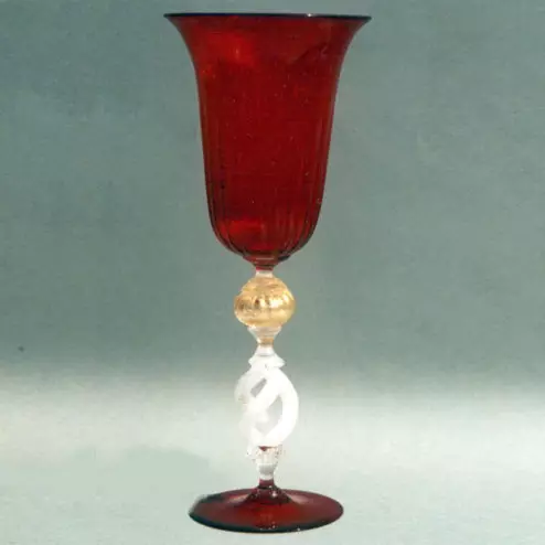 "Equilibrio" verre en cristal de Murano - rouge
