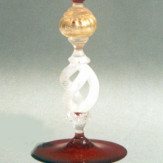 "Equilibrio" Murano drinking glass - red