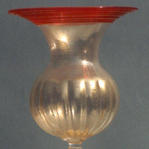 "Sfarzoso" Murano drinking glass - amber