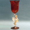 "Drago di Fuoco" vaso en cristal de Murano - rojo