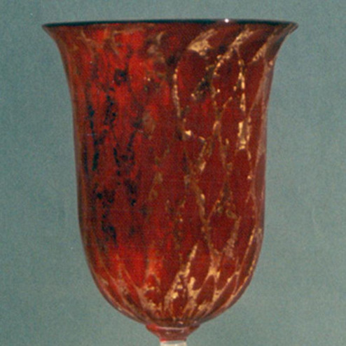 "Drago di Fuoco" Murano drinking glass - red