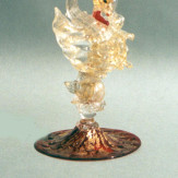 "Drago di Fuoco" vaso en cristal de Murano - rojo